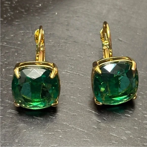 Kate Spade New York ♠️ emerald green jewelled drop earrings - Picture 6 of 10